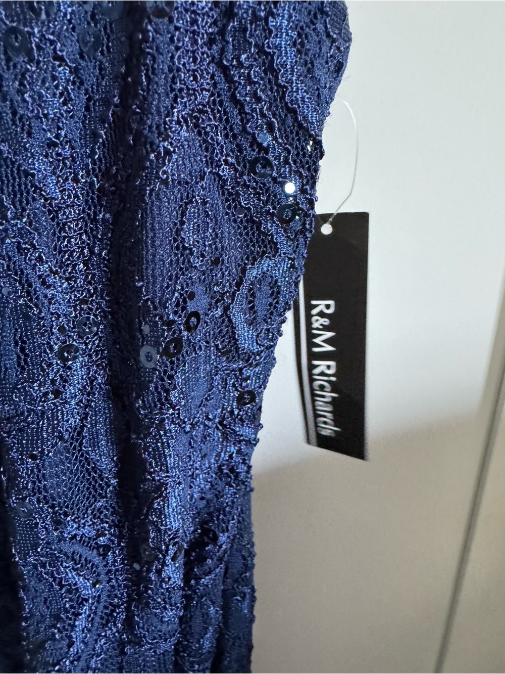 NWT R&M Richards Sparkle and Lace Gown - Picture 8 of 8